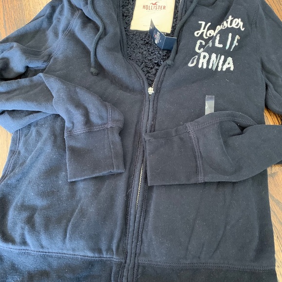 2 for 15 Hollister Women’s Sherpa Hoodie Navy S - Picture 3 of 9